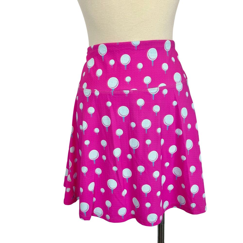 G Lifestyle Skort Back Yoke Ruffle in Tee It Up Pink Athletic UPF50+ L NWT Golf
